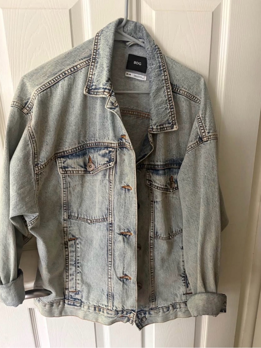 BDG Faded Light Blue Oversized Denim Jacket